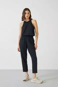 Комбинезон из джерси с боксерским вырезом сзади Hush, черный