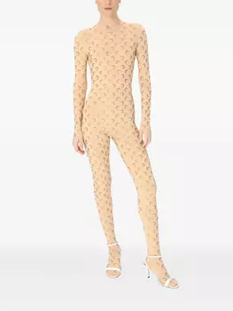 Комбинезон из джерси с лунным узором Marine Serre, нейтральный