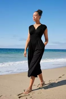 Комбинезон из джерси с V-образным вырезом Next, черный