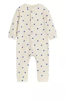 Комбинезон из джерси в рубчик Arket, белый