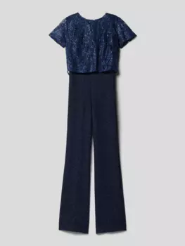 Комбинезон из фантазийной пряжи G.O.L., темно-синий