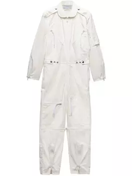 Комбинезон из хлопка Prada, белый