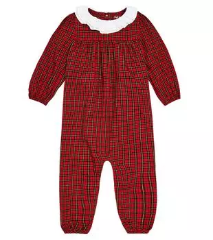 Комбинезон из хлопка в клетку для малышей Polo Ralph Lauren Kids, мультиколор