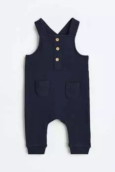 Комбинезон из хлопка в рубчик H&M, синий