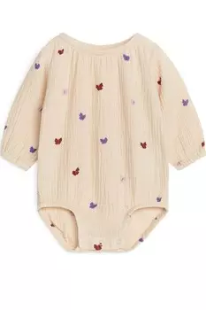 Комбинезон из хлопкового муслина Arket, бежевый