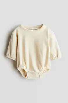 Комбинезон из хлопкового велюра H&M, бежевый