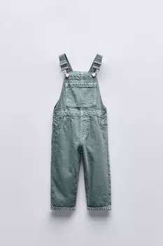 Комбинезон из холстовой саржи ZARA, синий