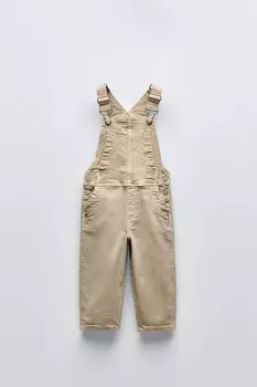 Комбинезон из холстовой саржи ZARA, светлый песок