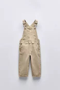 Комбинезон из холстовой саржи ZARA, светлый песок