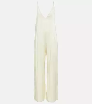 Комбинезон из крепа с фестонами JIL SANDER, нейтральный