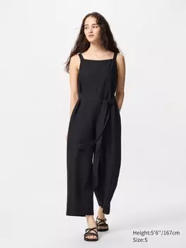 Комбинезон из льняной смеси Uniqlo, цвет 09 черный