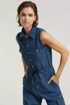 Комбинезон из лиоцелла с регулируемой талией G-Star Raw, синий