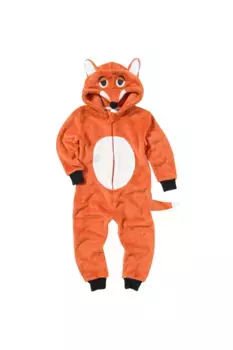 Комбинезон из лисьего флиса Animal Crazy, оранжевый