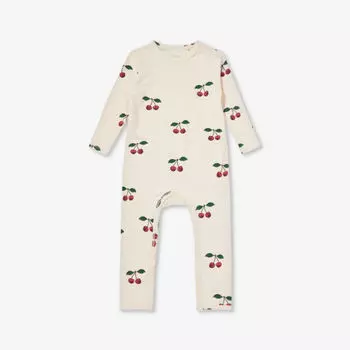 Комбинезон из органического эластичного хлопка с анималистическим принтом 12–24 месяца Konges Slojd, красный