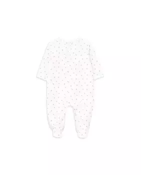 Комбинезон из органического хлопка для мальчика с круглым вырезом KNOT, белый
