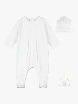 Комбинезон из пижамы и шапочки с вышивкой Emile et Rose Baby Mallory, белый