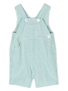 Комбинезон из поплина в клетку Siola, зеленый