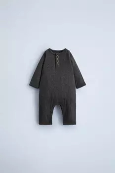 Комбинезон из пуантельной тяжки ZARA, серый мергель
