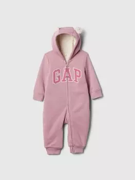 Комбинезон из шерпы с логотипом Gap, розовый