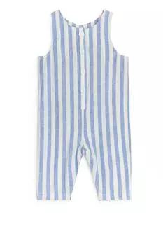 Комбинезон из смеси хлопка и льна Arket, белый