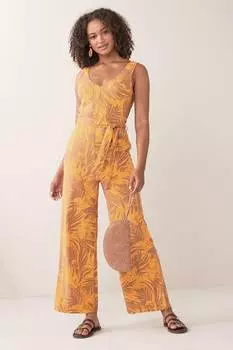 Комбинезон из смесового льна Next, желтый