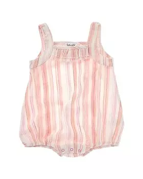 Комбинезон из смесового льна Splendid в несколько полосок, розовый
