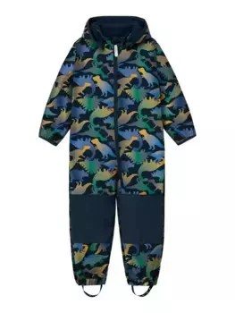 Комбинезон из софтшелла Name It "NMMMALTA05 SUIT AOP FO", легкая и водонепроницаемая верхняя одежда, идеально подходящая для переходного периода, цвет Dark Sapphire