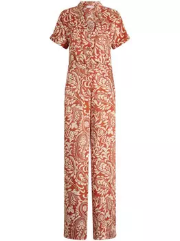 Комбинезон из твила с принтом LIU JO, оранжевый