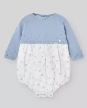 Комбинезон из вязаного трикотажа и ткани Glacier для мальчика PAZ Rodrguez, синий