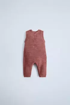 Комбинезон изнаночной вязки ZARA, красноватый