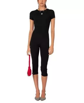 Комбинезон-капри Edikted с открытой спиной, черный