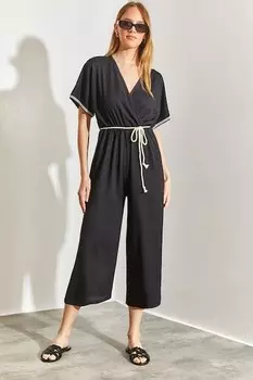 Комбинезон-капри с галстуком Shade, черный