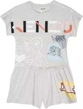 Комбинезон Kenzo Shorts Romper Front Logo, цвет Light Gray China