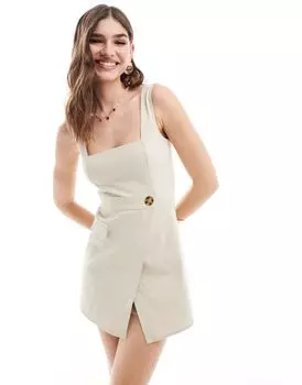 Комбинезон-кюлот с несколькими карманами ASOS DESIGN цвета камня