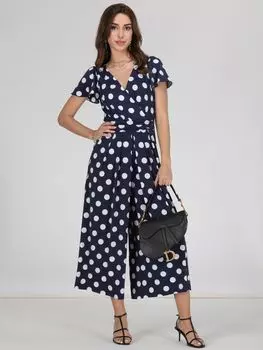 Комбинезон-кюлоты Devorah в горошек Jolie Moi, темно-синий/белый