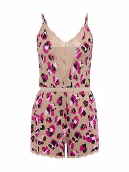 Комбинезон LASCANA, цвет pink/beiger leoprint