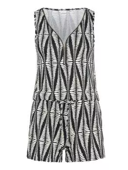 Комбинезон LASCANA, цвет schwarz/sand/bedruckt