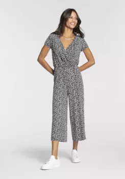 Комбинезон Laura Scott с V-образным вырезом – НОВАЯ КОЛЛЕКЦИЯ, черно-белый