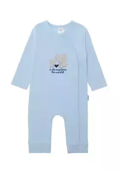 Комбинезон Liliput "Познаем мир" с практичной планкой на кнопках, голубой