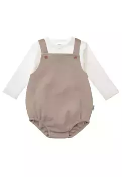 Комбинезон Liliput, состоящий из шорт с нагрудником и рубашки с длинными рукавами, белый