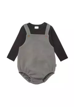 Комбинезон Liliput, состоящий из шорт с нагрудником и рубашки с длинными рукавами, зеленый