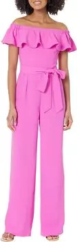 Комбинезон Lilly Pulitzer Jood Off-the-Shoulder Jumpsuit, цвет Wild Fuchsia