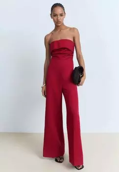 Комбинезон LONG STRAPLESS Mango, темно-оранжевый