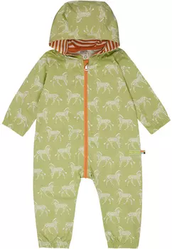 Комбинезон Loud + proud уличный с капюшоном, лаймово-зеленый, 100% биохлопок