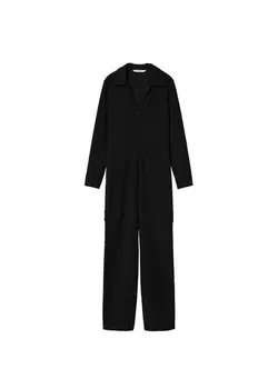 Комбинезон MANGO Jumpsuit, черный
