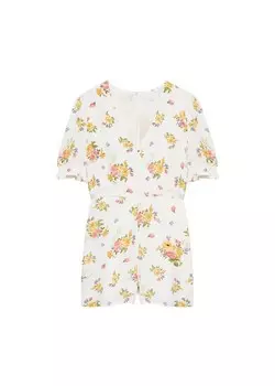 Комбинезон MANGO Jumpsuit, кремовый