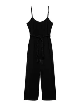 Комбинезон MANGO Jumpsuit Lane, черный