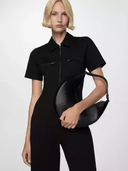 Комбинезон Mango Romo Pocket, черный