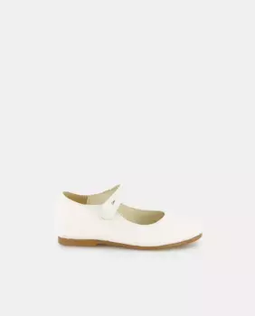 Комбинезон Мэри Джейн для девочки из кожи наппа Coconut El Corte Ingls, белый