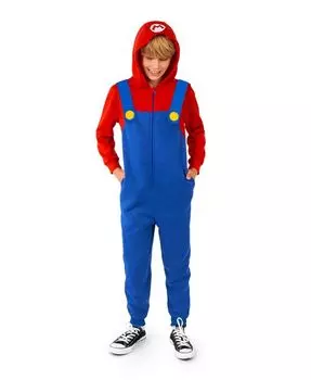 Комбинезон Марио на молнии для маленьких и больших мальчиков OppoSuits, красный